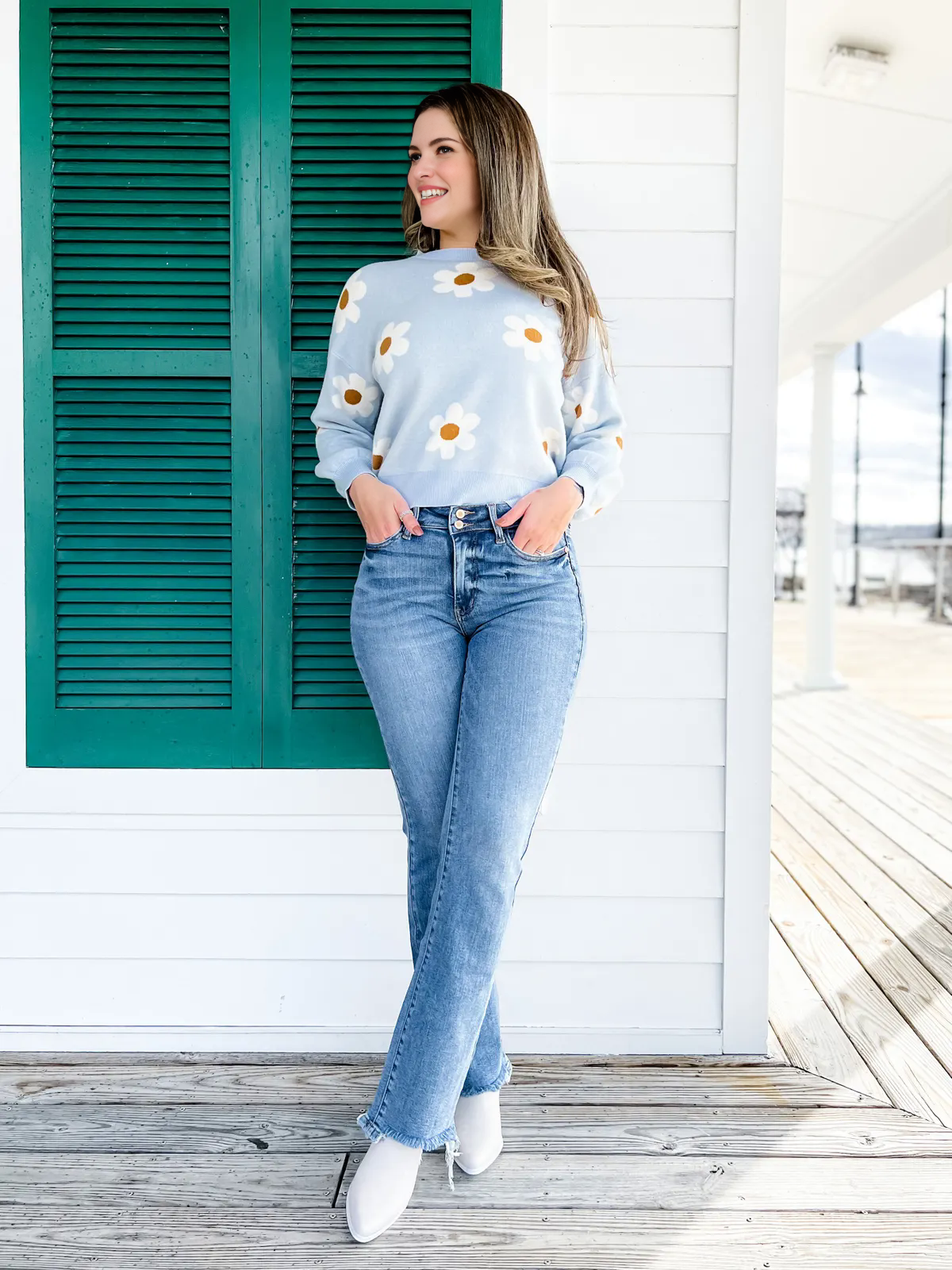 🔥Last Day Sale! 80% OFF!🔥||Vintage Double Button Frayed Hem Bootcut Jeans (Buy 2 Free Shipping)