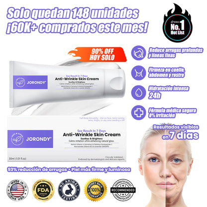 Crema antiarrugas Jorondy® para eliminar arrugas, reafirmar y blanquear la piel - ¡Última oferta!🔥 90 % de descuento.