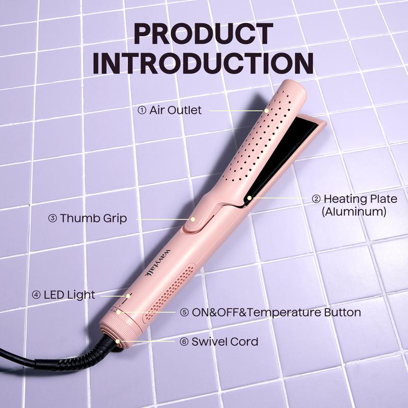 🔥Last Day Sale! 80% OFF!🔥||Wavytalk Cool Curl Airflow Styler, 2 in 1 Flat Iron and Curling Iron