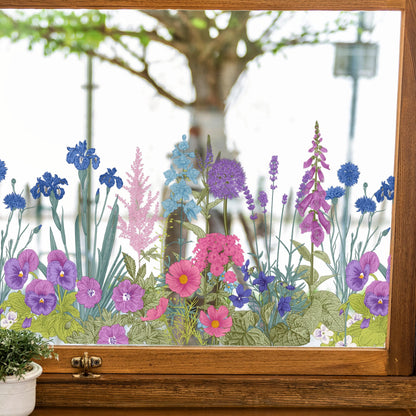 🔥Last Day Sale! 80% OFF!🔥||💐Colorful Floral Bouquet Window Sticker🖼️(Cut to size freely)