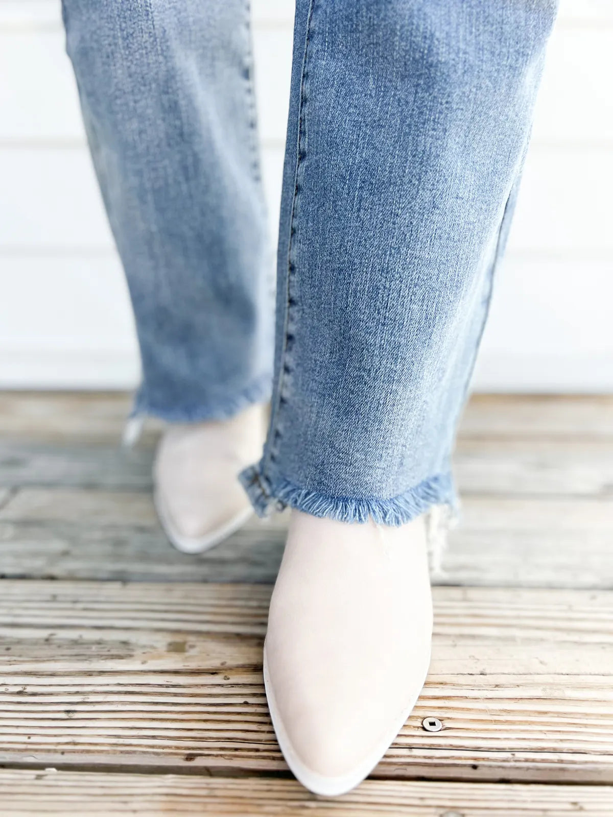 🔥Last Day Sale! 80% OFF!🔥||Vintage Double Button Frayed Hem Bootcut Jeans (Buy 2 Free Shipping)