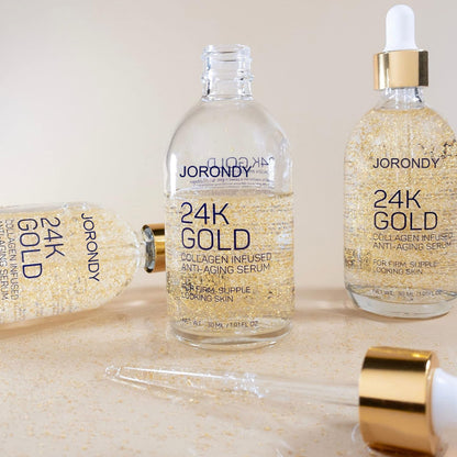 JORONDY® Nourishing Anti-Aging 24k Gold & Collagen Serum- Boosts Firmness, Hydration, and Radiance