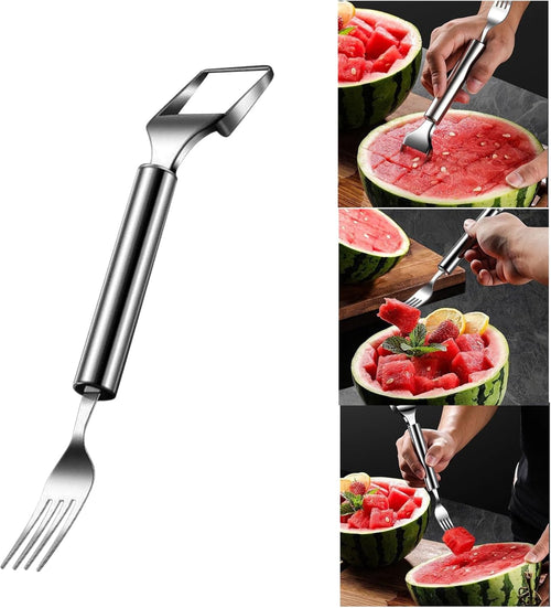 🔥Last Day Sale! 80% OFF!🔥||Woyuosn 2-in-1 Stainless Steel Watermelon Fork Slicer