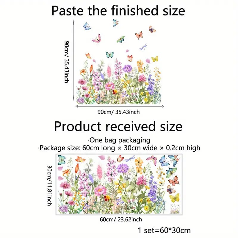 🔥Last Day Sale! 80% OFF!🔥||💐Colorful Floral Bouquet Window Sticker🖼️(Cut to size freely)