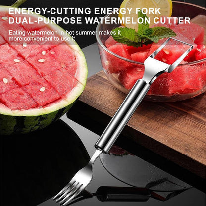 🔥Last Day Sale! 80% OFF!🔥||Woyuosn 2-in-1 Stainless Steel Watermelon Fork Slicer