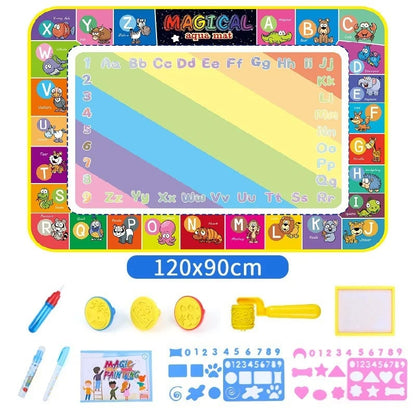 🔥Last Day Sale! 80% OFF!🔥||Water Doodle Mat .Aqua Painting Drawing Mat Mess Free Learning Toy Mat