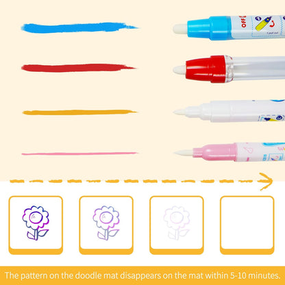 🔥Last Day Sale! 80% OFF!🔥||Water Doodle Mat .Aqua Painting Drawing Mat Mess Free Learning Toy Mat
