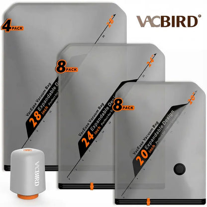 🔥Last Day Sale! 80% OFF!🔥||VACBIRD New X8 Vacuum Packing Pump Storage Bags-Rechargeable Wireless Pump Travel Storage Bags Set