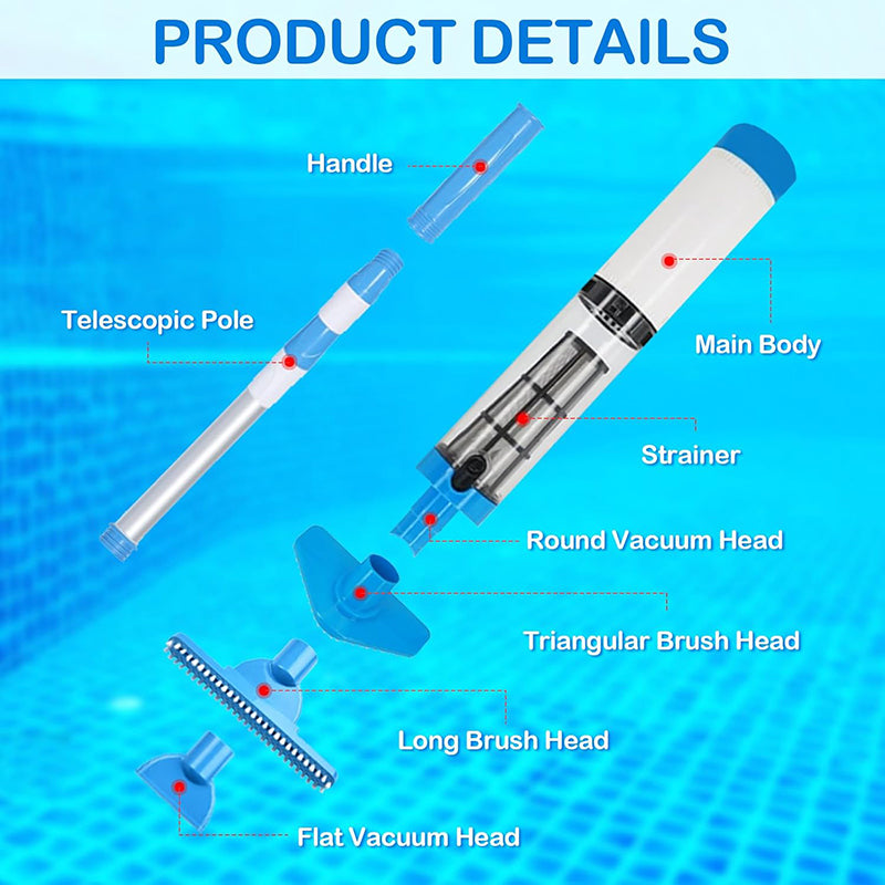🔥Last Day Sale! 80% OFF!🔥||3 in 1 Cordless Rechargeable Pool Vacuum Cleaner