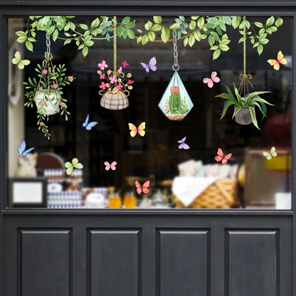 🔥Last Day Sale! 80% OFF!🔥||💐Colorful Floral Bouquet Window Sticker🖼️(Cut to size freely)