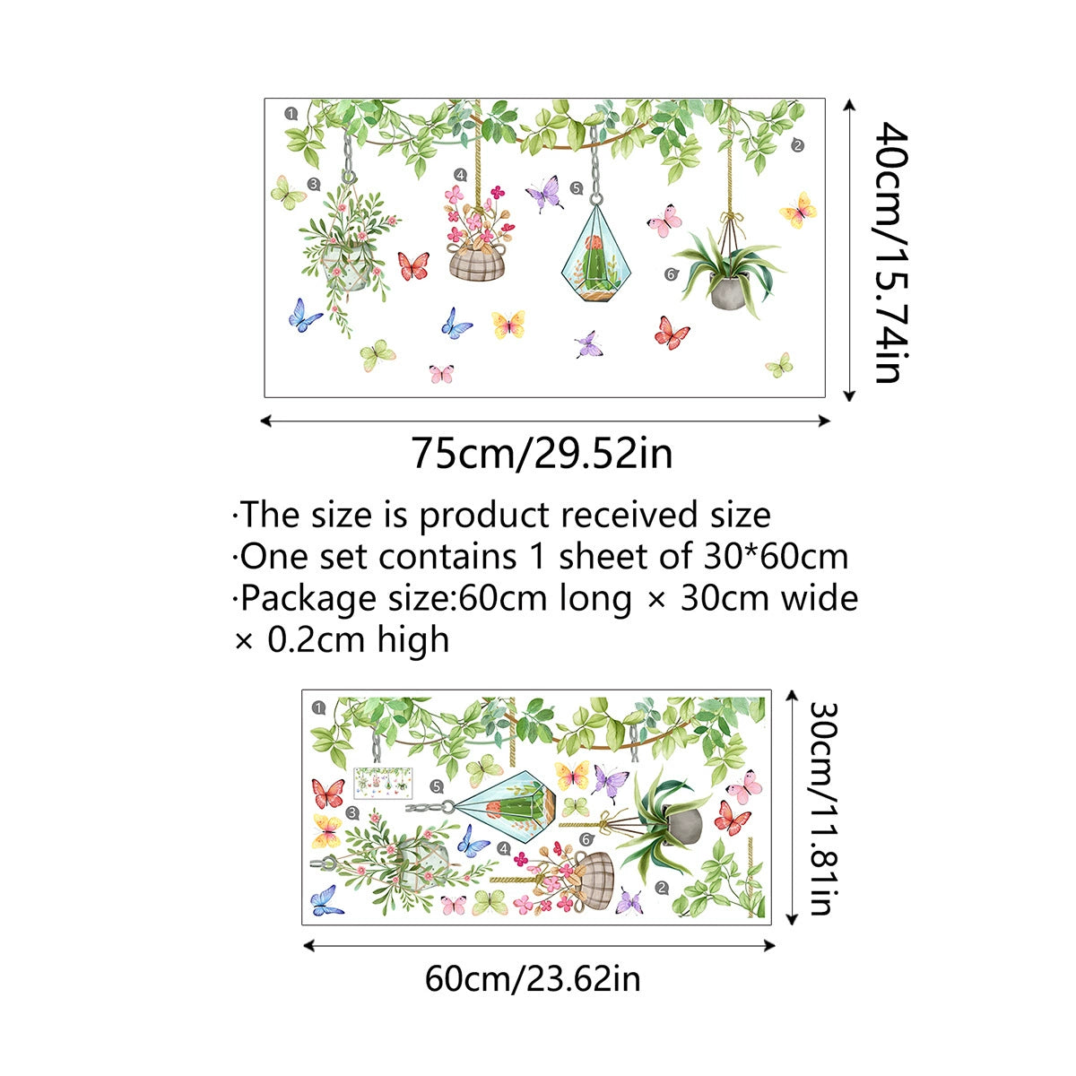 🔥Last Day Sale! 80% OFF!🔥||💐Colorful Floral Bouquet Window Sticker🖼️(Cut to size freely)