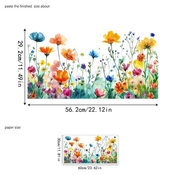 🔥Last Day Sale! 80% OFF!🔥||💐Colorful Floral Bouquet Window Sticker🖼️(Cut to size freely)