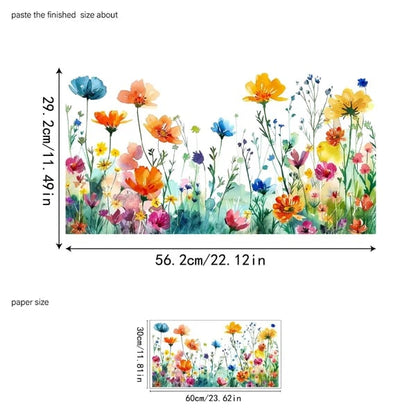 🔥Last Day Sale! 80% OFF!🔥||💐Colorful Floral Bouquet Window Sticker🖼️(Cut to size freely)