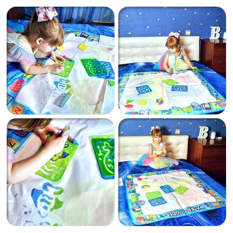 🔥Last Day Sale! 80% OFF!🔥||Water Doodle Mat .Aqua Painting Drawing Mat Mess Free Learning Toy Mat