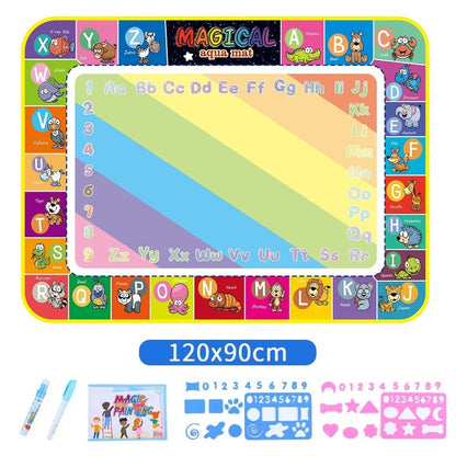 🔥Last Day Sale! 80% OFF!🔥||Water Doodle Mat .Aqua Painting Drawing Mat Mess Free Learning Toy Mat