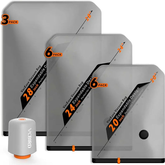 🔥Last Day Sale! 80% OFF!🔥||VACBIRD New X8 Vacuum Packing Pump Storage Bags-Rechargeable Wireless Pump Travel Storage Bags Set