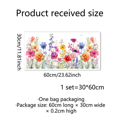 🔥Last Day Sale! 80% OFF!🔥||💐Colorful Floral Bouquet Window Sticker🖼️(Cut to size freely)