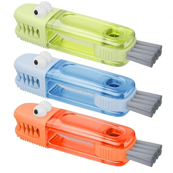 🔥Last Day Sale! 80% OFF!🔥||✨3-in-1 Crocodile Brush 🐊  Deep Cleaning for Narrow Cup Lids & Tableware Gaps 🧼