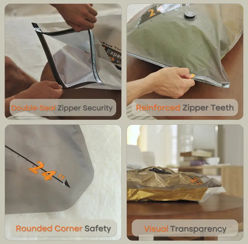 🔥Last Day Sale! 80% OFF!🔥||VACBIRD New X8 Vacuum Packing Pump Storage Bags-Rechargeable Wireless Pump Travel Storage Bags Set
