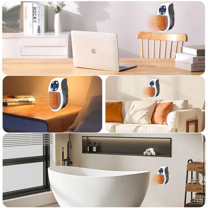 🔥Last Day Sale! 80% OFF!🔥||Wall Outlet Space Heater, 450W Plug in Electric Heater with Adjustable Thermostat, Portable Plug in Small Space Heater for Indoor,12H Timer & LED Display, PTC Ceramic Fast Heat Safely for Bedroom Bathroom Office